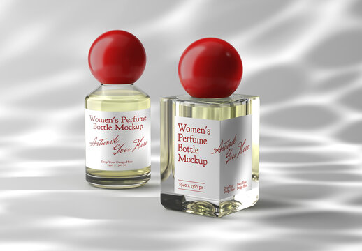 Women Perfume Bottle Mockup