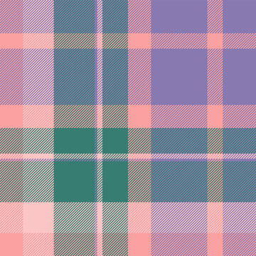 50s plaid pattern check, bag tartan vector texture. Rest textile background seamless fabric in indigo and teal colors.