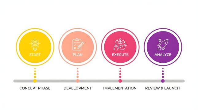 Project Concept Development Implementation and Review Infographic