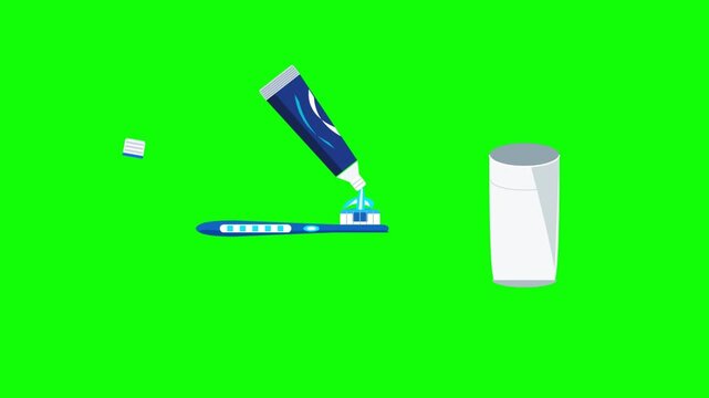 Applying Toothpaste to a Toothbrush