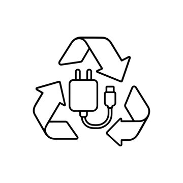 Charger and Cable Recycling Icon