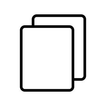 Duplicate copy document files line art icon