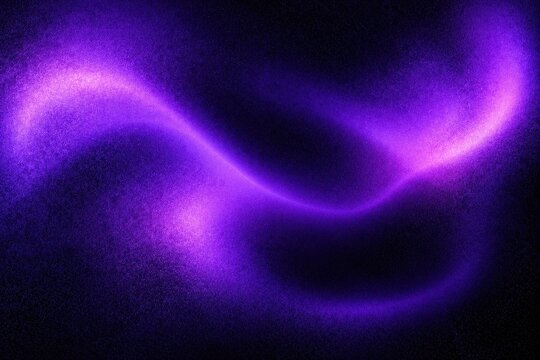Dark purple grainy abstract background with blurred glowing shape atmospheric noise texture for web headers posters wallpapers banners