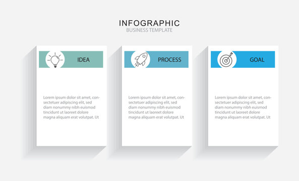 Infographic template. simple infographics design template. presentation graph. Business concept with numbers 3 options or steps vector illustration.