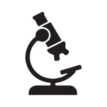 Modern scientific laboratory microscope icon vector illustration on white background