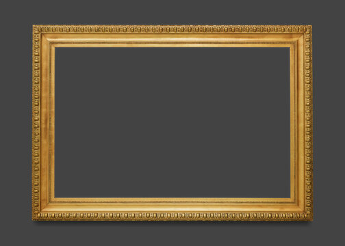Elegant gold blank frame design photo, suitable as mockup