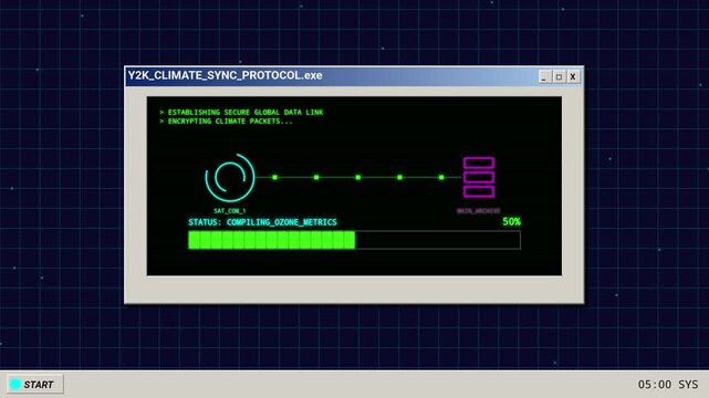 Software interface loading data protocol progress bar on computer screen display monitor