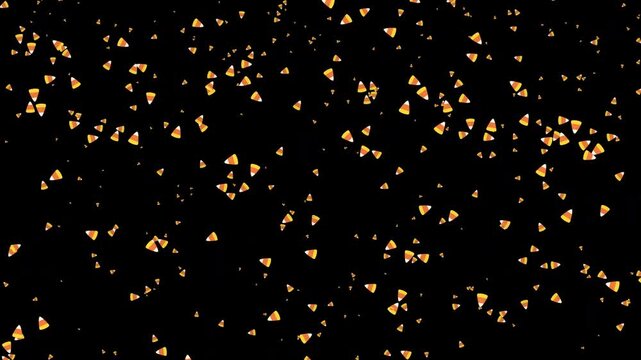 Halloween candy animation loop on black background