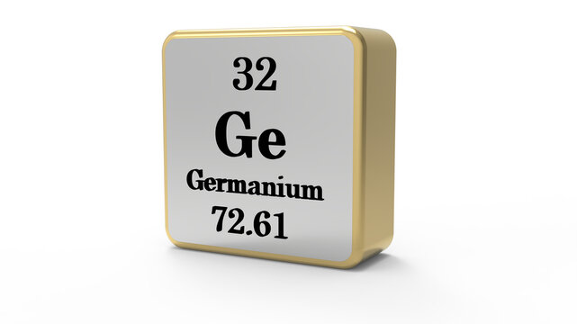 Germanium Periodic Table Element Block on Transparent Background PNG