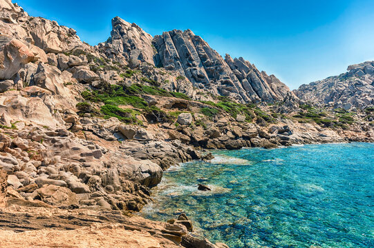 The rocky beach called Moon Valley in northern Sardinia, Italy