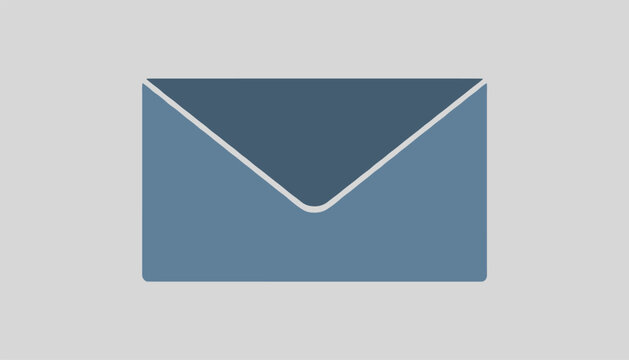 Classic blue paper mail envelope representing email communication messages and postal delivery services.