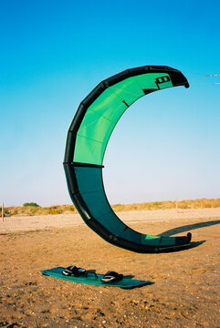 Kiteboarding Gear on Beach