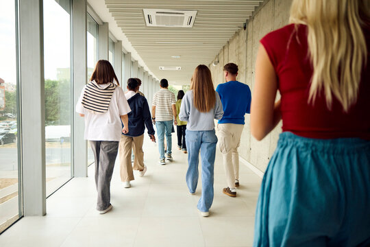 Students Walking indoors