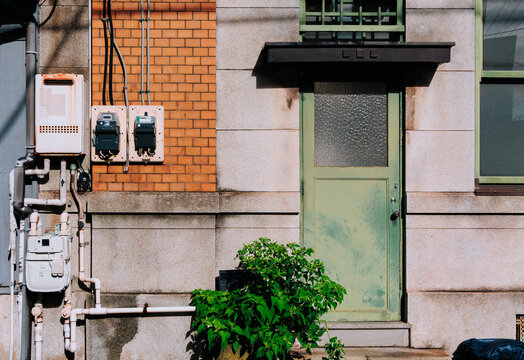 Urban Texture: Vintage Vibe of a Japanese Street Corner