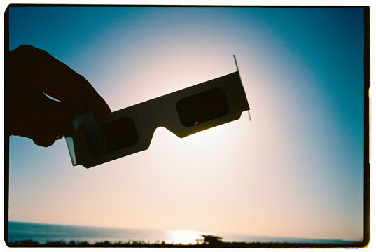 Eclipse Glasses Against Sunlight