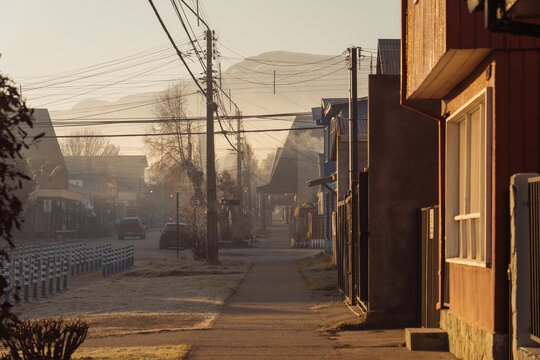 Frosty Morning Street Coyhaique