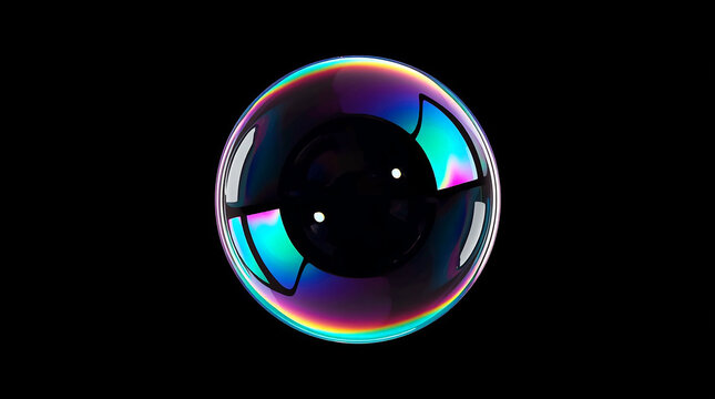  soap bubble on black 