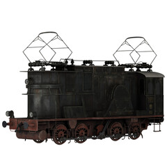 Historic vintage electric locomotive train © G Graphic & Motion