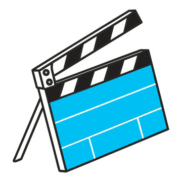 Movie Clapperboard Icon for Film Production Cinema Equipment Vector Illustration
