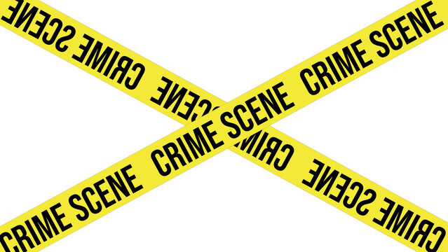 Crime scene tape with transparent background (PNG)