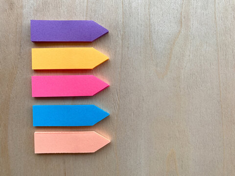 Colorful Directional Arrows Copy Space Background