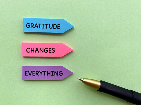 Gratitude Changes Everything Positive Mindset Concept