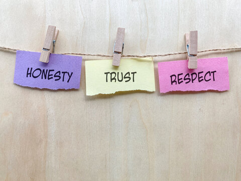 Honesty Trust and Respect Business Values Concept