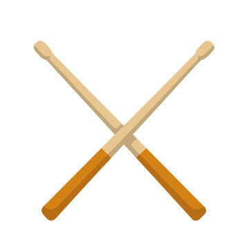 Two crossed drumsticks