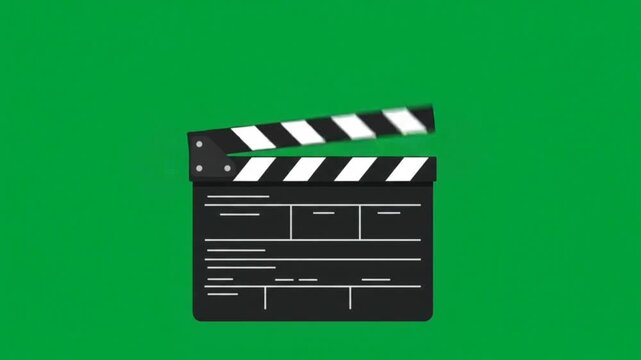 Green Screen Clapperboard Opening Closing Action Film Slate Loop 