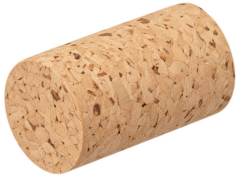 Natural cork bottle stopper isolated on transparent background
