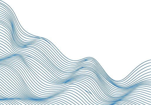 Abstract blue wave lines vector background