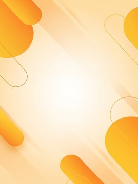 Orange abstract geometric shapes on gradient background