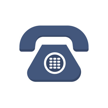 Classic Retro Telephone Landline Communication Office Contact Customer Service And Vintage Technology Icon