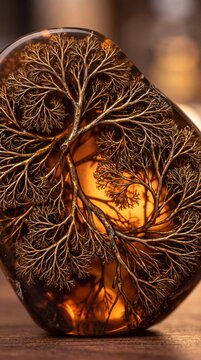 Branching recursive fractal brass veins subsurface scattering