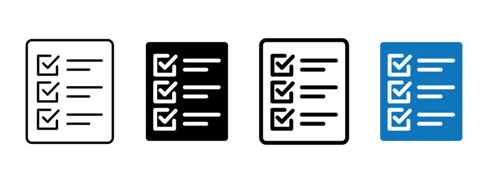 Checklist icon representing tasks, planning, project management, organization and completed work.