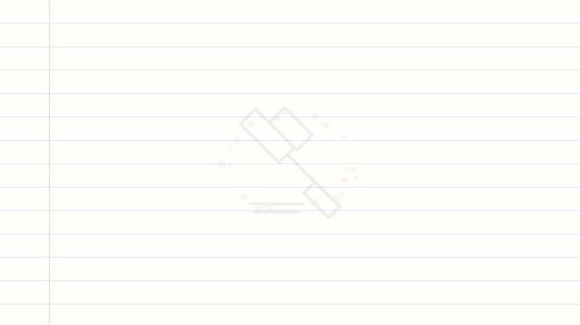 Judge gavel hand drawn doodle icon drawn on and popping out, clean line drawing in navy ink with scattered ink dots on ruled notebook paper