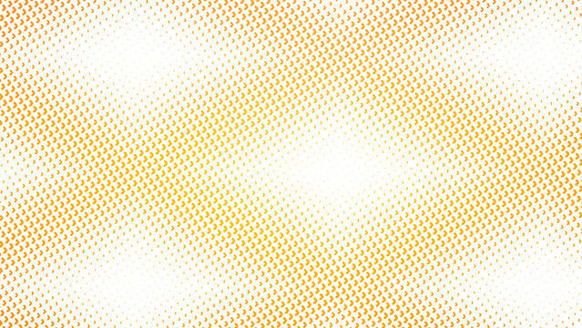 Geometric orange and black dotted pattern with a circular moire effect for creative wallpaper design