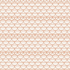 Scallop Arches Seamless Line Vector Pattern © Eieizz