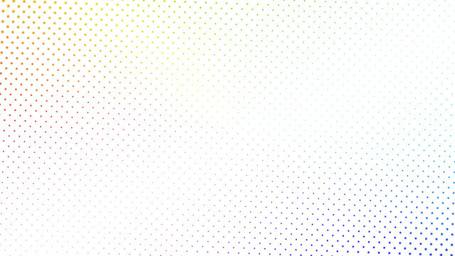 Intricate diamond grid pattern featuring a vibrant rainbow gradient fading into a dark black background