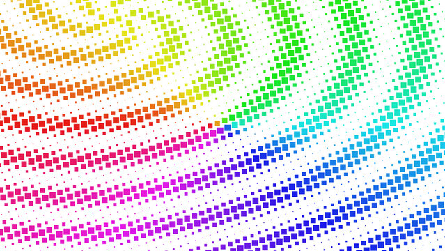 Vibrant multicolored mosaic digital texture with intricate rectangular blocks for expressive artistic and modern technological background concepts
