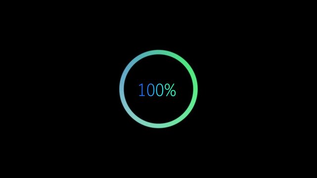 Minimal circular loading bar animation with a dynamic rotating effect, useful for buffering screens, file downloads, data processing, websites, applications, presentations digital interface designs.