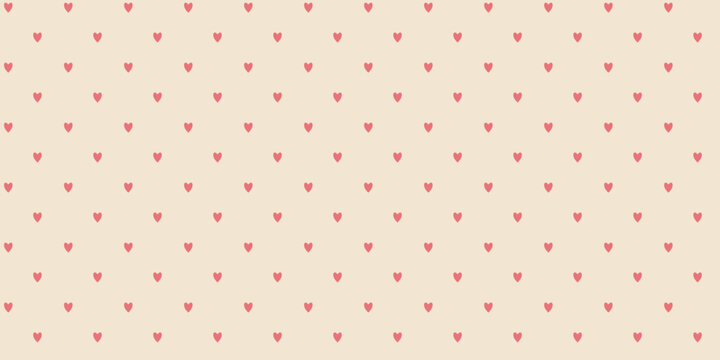 Sweet preppy mini hearts seamless pattern. Pastel love color background. Valentine's Day print for textile, texture and wrapping paper. Hand drawn hearts. Girly pattern. Vector illustration