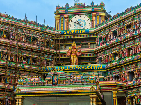 Saveetha Dental College and Hospital in Chennai is one of the top-ranked and most advanced dental institutions globally, known for its high-tech digital workflow and unique clinical training models.