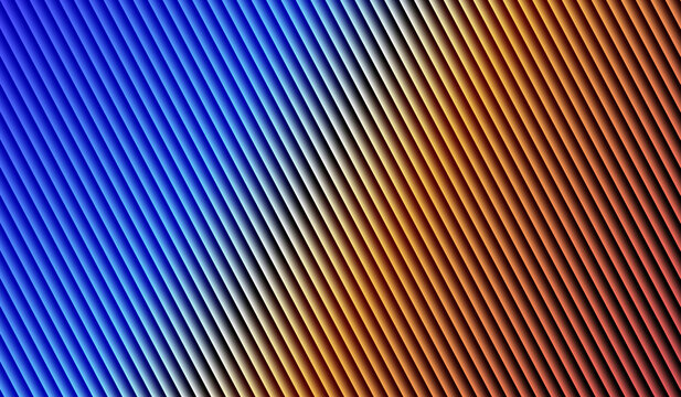 Abstract background with blue and orange diagonal stripes, modern gradient design pattern, vibrant color transition wallpaper for creative graphics and digital art