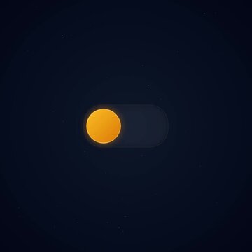 Yellow Toggle Switch Turning On Animation