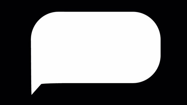 Speech Bubble Animated Overlay Modern White Text Box Motion Graphic