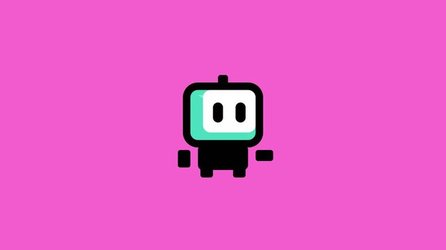 Cute Minimalist Robot Character Design Animation Featuring Friendly Small Machine Concept For Digital Interface And Modern Media Content Branding