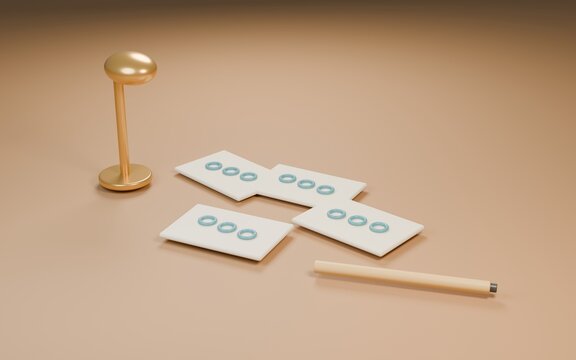 Educational pattern cards with desk lamp and pencil