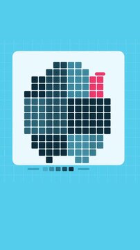 Vertical 9:16 animated sales by region shaded in cyan and teal on a light background. Seamless looping 4K data visualization in portrait format for reels, shorts, stories and mobile presentations, wit