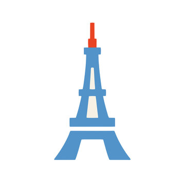 Eiffel Tower icon with red antenna